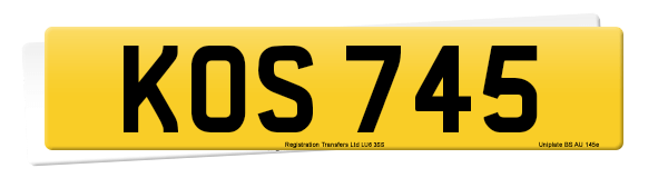 Registration number KOS 745